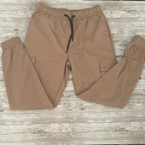 South Pole Tan Cargo Pants with Elastic Waistband